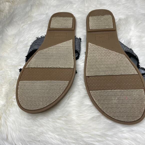 TOMS Viv Black Slide Sandals 7 - Picture 4 of 8